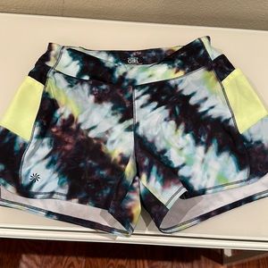 Kids size L/12 tie-dye colored athletic shorts